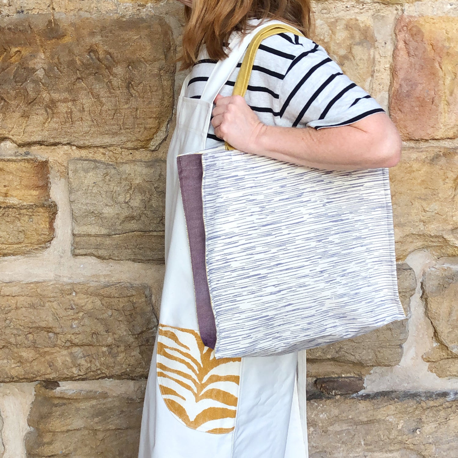 Everyday Bag - Mauve Lines