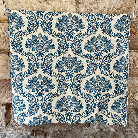 Fabric End Roll - Damask Blue