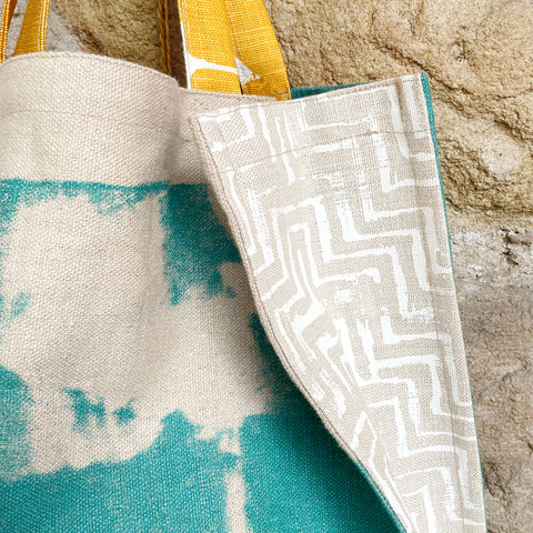 Everyday Bag - Teal Abstract