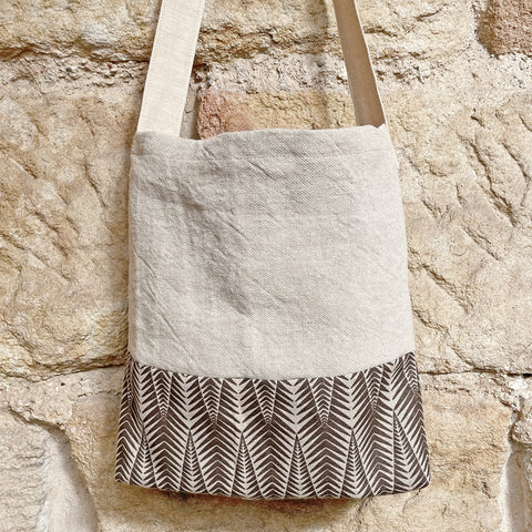 Shoulder Bag - Pink+Brown