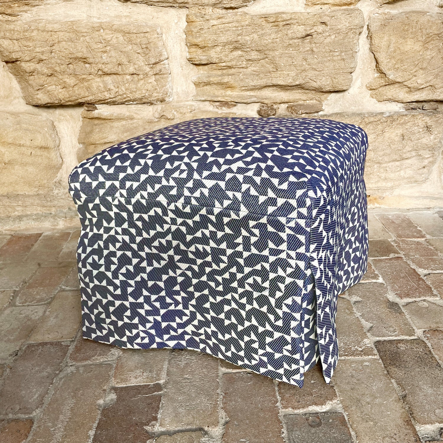 Ottoman with Slip Cover