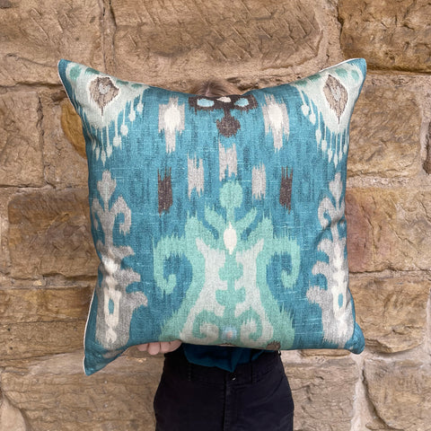Cushions - Teal Ikat